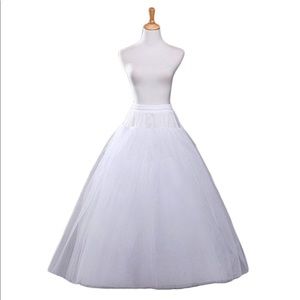 Women's White A-line Wedding Petticoat Underskirt